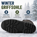 Knixmax Herren Schneestiefel Braun Wasserdicht mit Kunstfellfutter