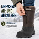 Knixmax Herren Schneestiefel Braun Wasserdicht mit Kunstfellfutter