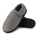 riemot Herren Hausschuhe Grau Memory Foam Pantoffeln mit rutschfester Sohle