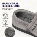 riemot Herren Hausschuhe Grau Memory Foam Pantoffeln mit rutschfester Sohle