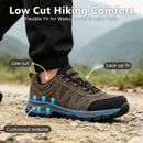 riemot Herren Wasserdichte Wanderschuhe Grau Leichte Trekkingschuhe