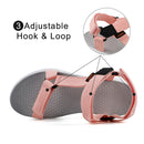riemot Damen Verstellbare Sportsandalen Pink mit ged&auml;mpftem Fußbett