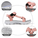 riemot Damen Verstellbare Sportsandalen Pink mit ged&auml;mpftem Fußbett