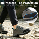 riemot Damen Wasserdichte Wanderschuhe Grau Grün Leichte Trekkingschuhe