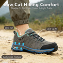 riemot Damen Wasserdichte Wanderschuhe Grau Grün Leichte Trekkingschuhe