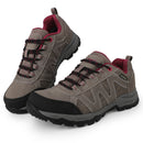 riemot Damen Wasserdichte Wanderschuhe Grau Wein Leichte Trekkingschuhe