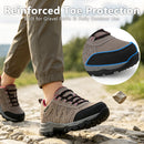 riemot Damen Wasserdichte Wanderschuhe Grau Wein Leichte Trekkingschuhe