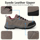 riemot Damen Wasserdichte Wanderschuhe Grau Wein Leichte Trekkingschuhe