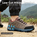 riemot Damen Wasserdichte Wanderschuhe Grau Wein Leichte Trekkingschuhe