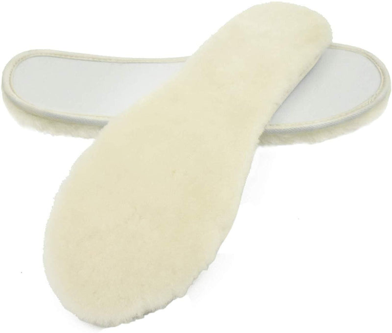 riemot Sheepskin Insoles for Men Women and Kids, White Normal, Super Thick Premium Lambswool Insoles for Wellies Slippers Boots - Knixmax