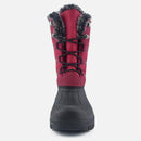 Knixmax Women's Snow Boots Red Waterproof Sole Fur Lined Winter Boots - Knixmax