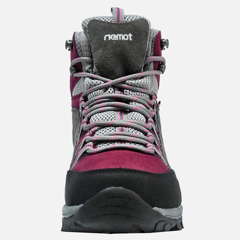 riemot Walking Boots for Women Fuchsia Fully Waterproof High Rise Hiking Boots - Knixmax