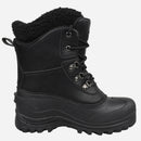 riemot Herren Schneestiefel Schwarz Wasserdicht & Rutschfest Winterstiefel
