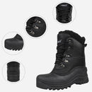 riemot Herren Schneestiefel Schwarz Wasserdicht & Rutschfest Winterstiefel