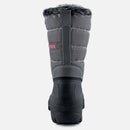 Knixmax Women's Snow Boots Grey Waterproof Sole Fur Lined Winter Boots - Knixmax