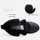 riemot Herren Winterstiefel Wasserdichte Sohle Schwarz Schneestiefel