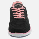 Knixmax Women's Knit Trainers,  Black Pink, Lightweight, Running Gym Fitness Sports Walking Shoes - Knixmax