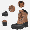 riemot Herren Schneestiefel Braun Wasserdicht & Rutschfest Winterstiefel