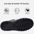 riemot Herren Winterstiefel Wasserdichte Sohle Braune Schneestiefel