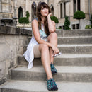 Knixmax Damen Sandalen mit geschlossener Zehenpartie Grün Wide Fit Sport Sommerschuhe (Upgrade Version)