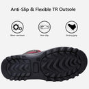 riemot Damen Winterstiefel Wasserdichte Sohle Lila Schneestiefel