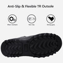 riemot Damen Winterstiefel Wasserdichte Sohle Schwarz Schneestiefel