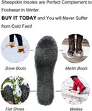 riemot Sheepskin Insoles for Men Women and Kids, Grey Wide, Super Thick Premium Lambswool Insoles for Wellies Slippers Boots - Knixmax