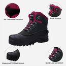 riemot Damen Winterstiefel Wasserdichte Sohle Lila Schneestiefel