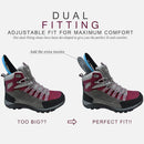 riemot Walking Boots for Women Fuchsia Fully Waterproof High Rise Hiking Boots - Knixmax