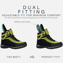 riemot Walking Boots for Men Green Fully Waterproof High Rise Outdoor Hiking Shoes - Knixmax