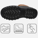 riemot Herren Schneestiefel Braun Wasserdicht & Rutschfest Winterstiefel