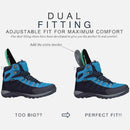 riemot Walking Boots for Men Blue Fully Waterproof High Rise Outdoor Hiking Shoes - Knixmax