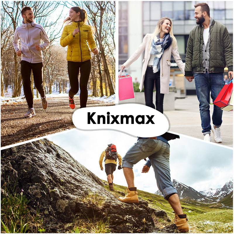 Knixmax Herren Memory Foam Einlegesohlen, Schwarz, für Sportschuhe & Turnschuhe