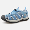 Knixmax Damen Geschlossene Zehensandalen Blau Wide Fit Sport Sommerschuhe (Upgrade Version)