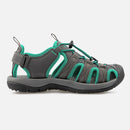 Knixmax Damen Sandalen mit geschlossener Zehenpartie Grün Wide Fit Sport Sommerschuhe (Upgrade Version)