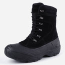 Knixmax Herren Schneestiefel Schwarz Wasserdichte Sohle Winterstiefel