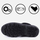 Knixmax Herren Schneestiefel Schwarz Wasserdichte Sohle Winterstiefel