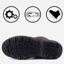 Knixmax Herren Schneestiefel Braun Wasserdichte Sohle Winterstiefel