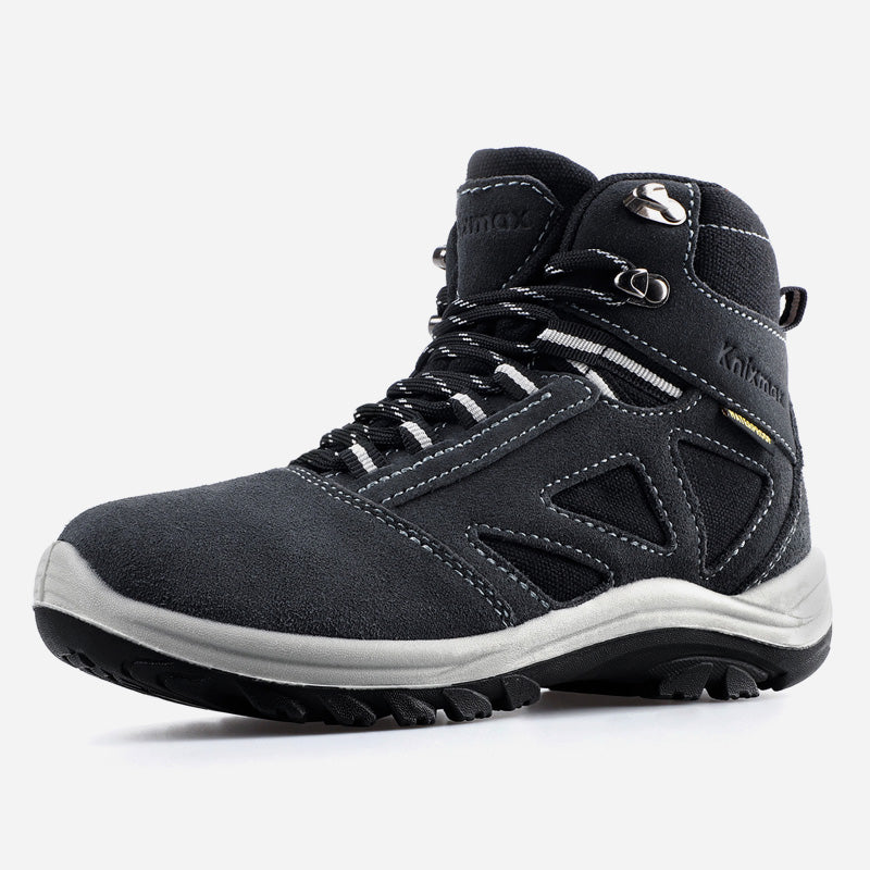 Knixmax Wanderschuhe für Damen, leichte, rutschfeste, graue Trekkingschuhe fürs Camping