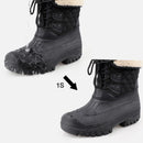 Knixmax Schwarze Damen Schneestiefel mit warmem Futter, wasserdichtem Obermaterial und rutschfester Sohle Winterstiefel