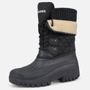 Knixmax Schwarze Damen Schneestiefel mit warmem Futter, wasserdichtem Obermaterial und rutschfester Sohle Winterstiefel