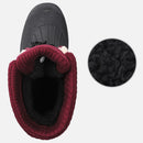 Knixmax Damen rote Schneestiefel mit warmer Fütterung, wasserdichtem Obermaterial und rutschfester Sohle Winterstiefel
