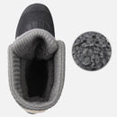 Knixmax Damen Schneestiefel grau mit warmer Fütterung, wasserdichtem Obermaterial und rutschfester Sohle Winterstiefel