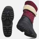 Knixmax Damen rote Schneestiefel mit warmer Fütterung, wasserdichtem Obermaterial und rutschfester Sohle Winterstiefel