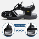 riemot Womens Closed Toe Black Sandal for Summer Beach(Upgraded Version) - Knixmax