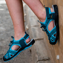 riemot Damen Closed Toe Grüne Sandalen für Summer Beach (Upgrade Version)