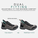 riemot Men's Waterproof Hiking Shoes Grey Black Lightweight Running Trainers - Knixmax