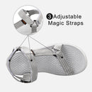 riemot Damen Open Toe Sport Sandalen Verstellbare rutschfeste Fußgewölbestütze Sliver Schuhe