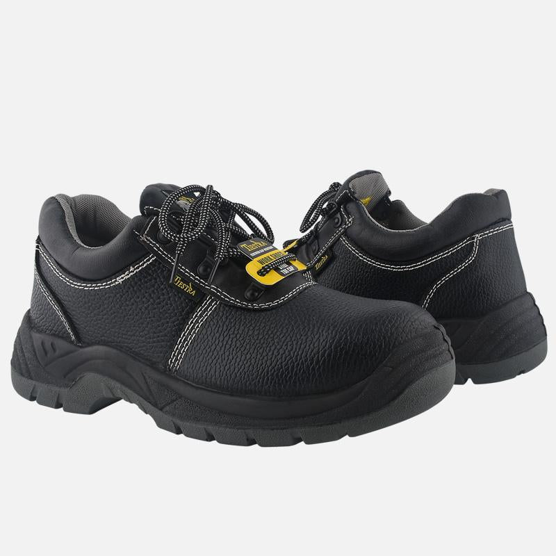 TIESTRA Work Shoes for Men Slip Resistant Steel Toe Outdoor Waterproof Hiking Shoes - Knixmax