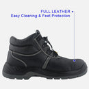 TIESTRA Work Boots for Men High Rise Slip Resistant Steel Toe Outdoor Waterproof Hiking Boots - Knixmax